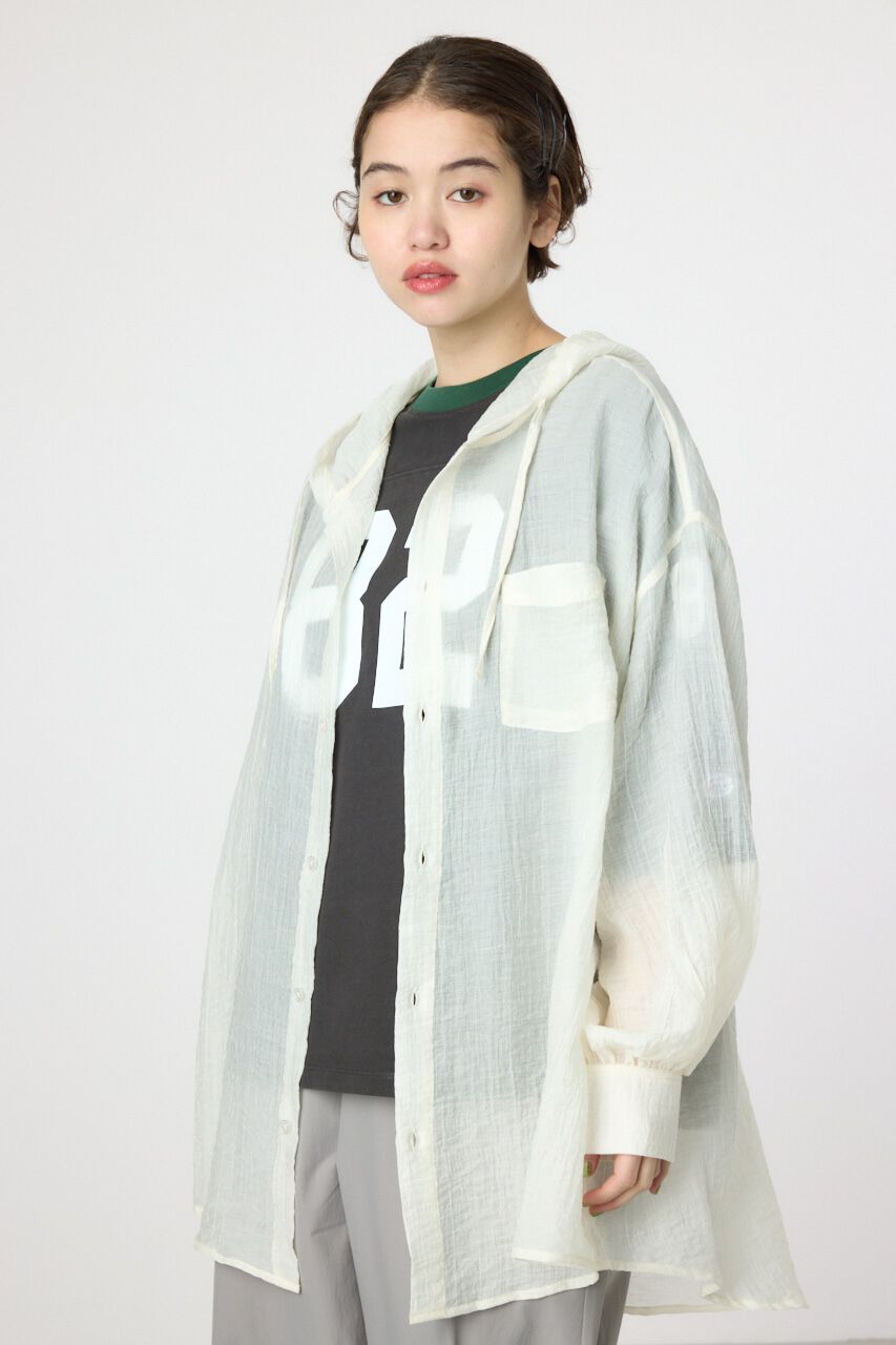 RODEO CROWNS「ワッシャーフーディーシャツ」|シャツ・ブラウス|O/WHT1