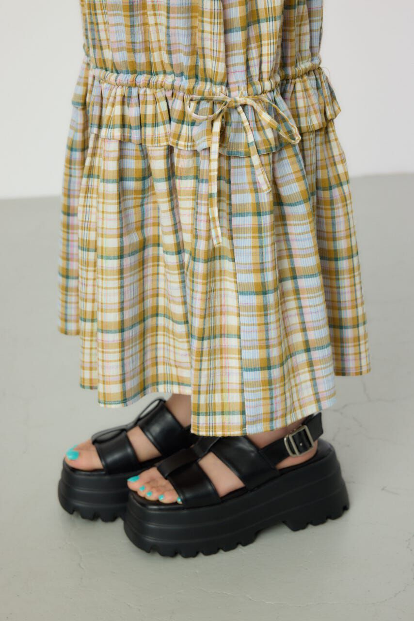 RODEO CROWNS「サマーチェックフリルティアードスカート」|スカート|