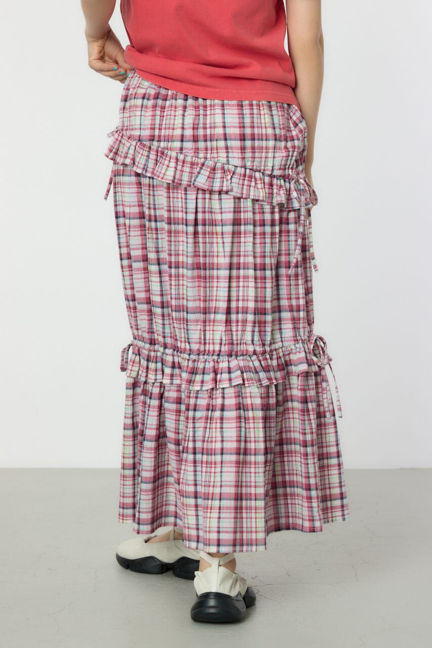 RODEO CROWNS「サマーチェックフリルティアードスカート」|スカート|
