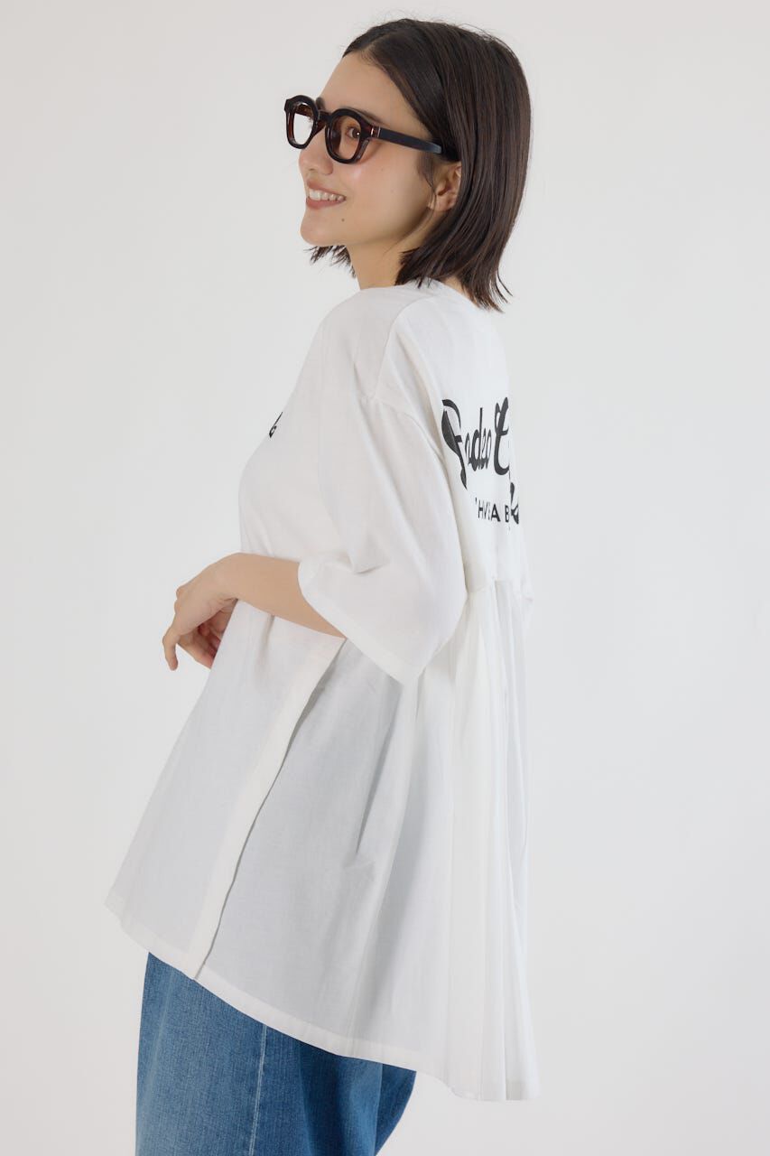 RODEO CROWNS「バックギャザードッキングTシャツ」|Tシャツ・カットソー|