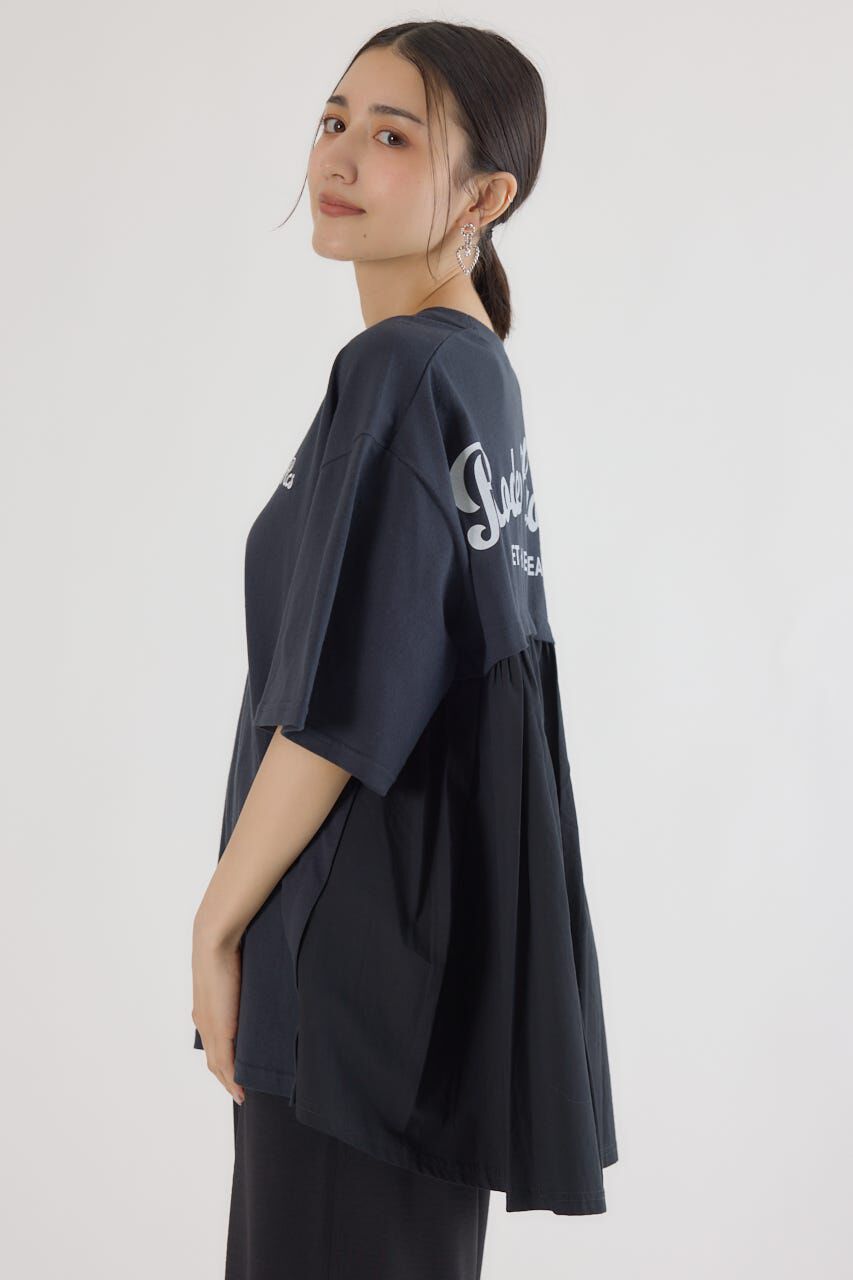 RODEO CROWNS「バックギャザードッキングTシャツ」|Tシャツ・カットソー|