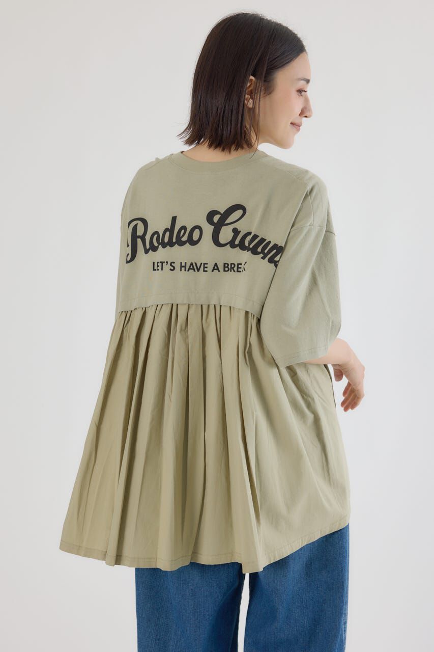 RODEO CROWNS「バックギャザードッキングTシャツ」|Tシャツ・カットソー|L/KHA1