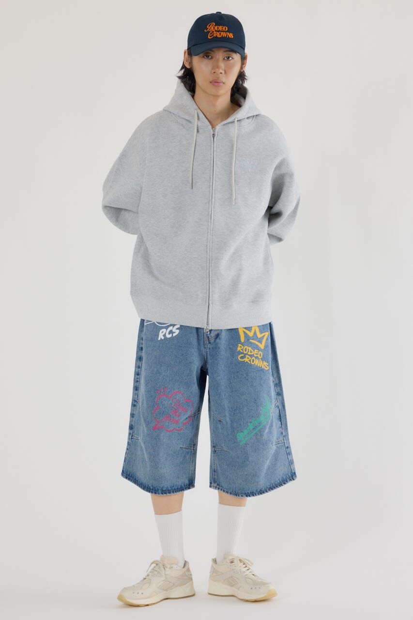 RODEO CROWNS「ラクガキバミューダデニムパンツ」|デニム|