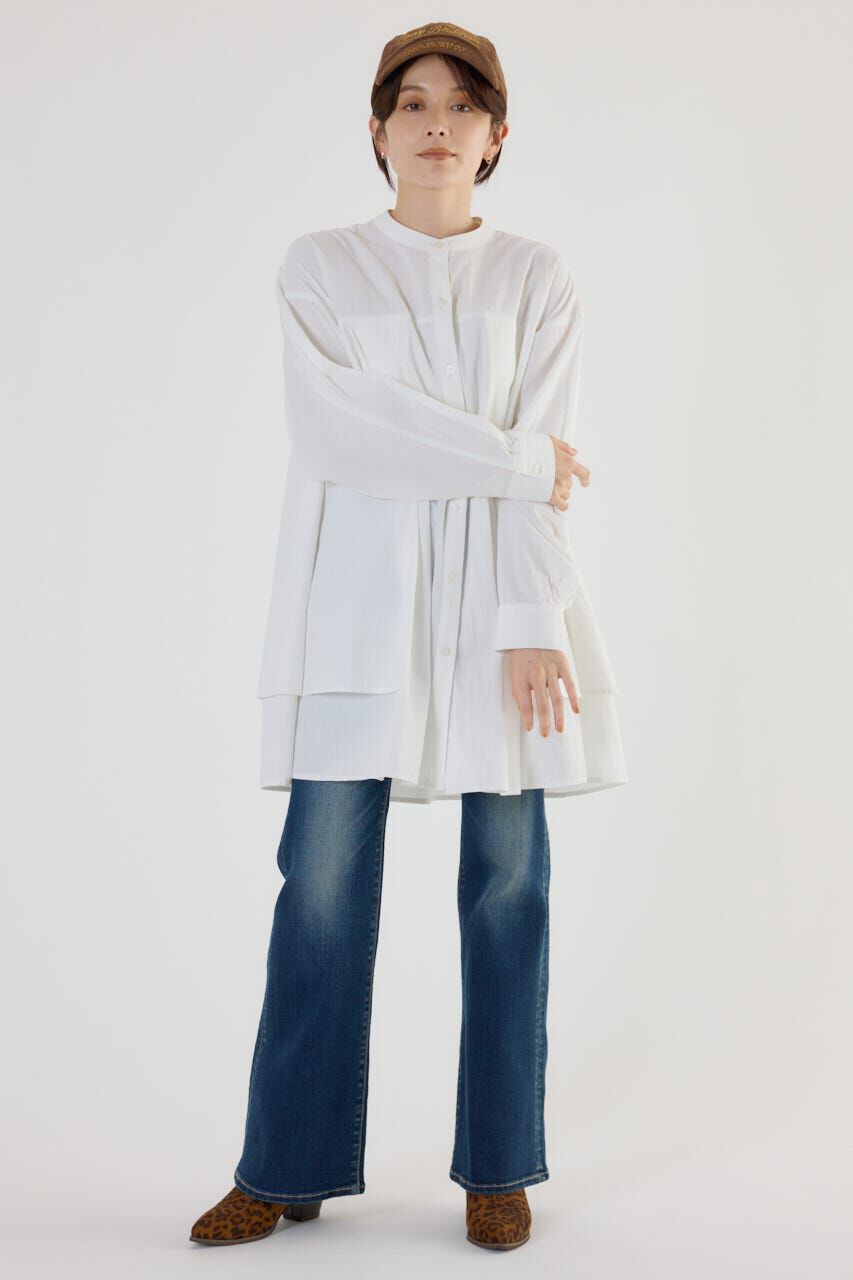 RODEO CROWNS「サイドティアードシャツチュニック」|ワンピース|