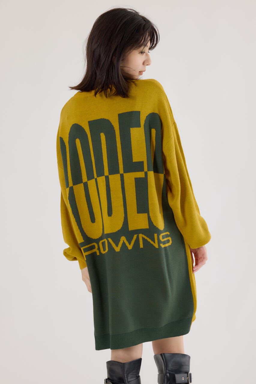 RODEO CROWNS「バックバイカラーロゴニットワンピース」|ワンピース|