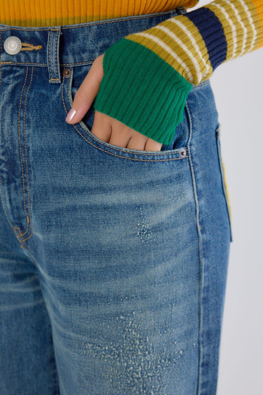 RODEO CROWNS「HIP EMB LOOSE DENIM」|デニム|