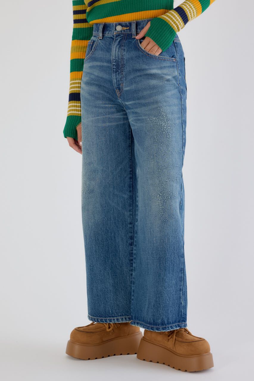 RODEO CROWNS「HIP EMB LOOSE DENIM」|デニム|