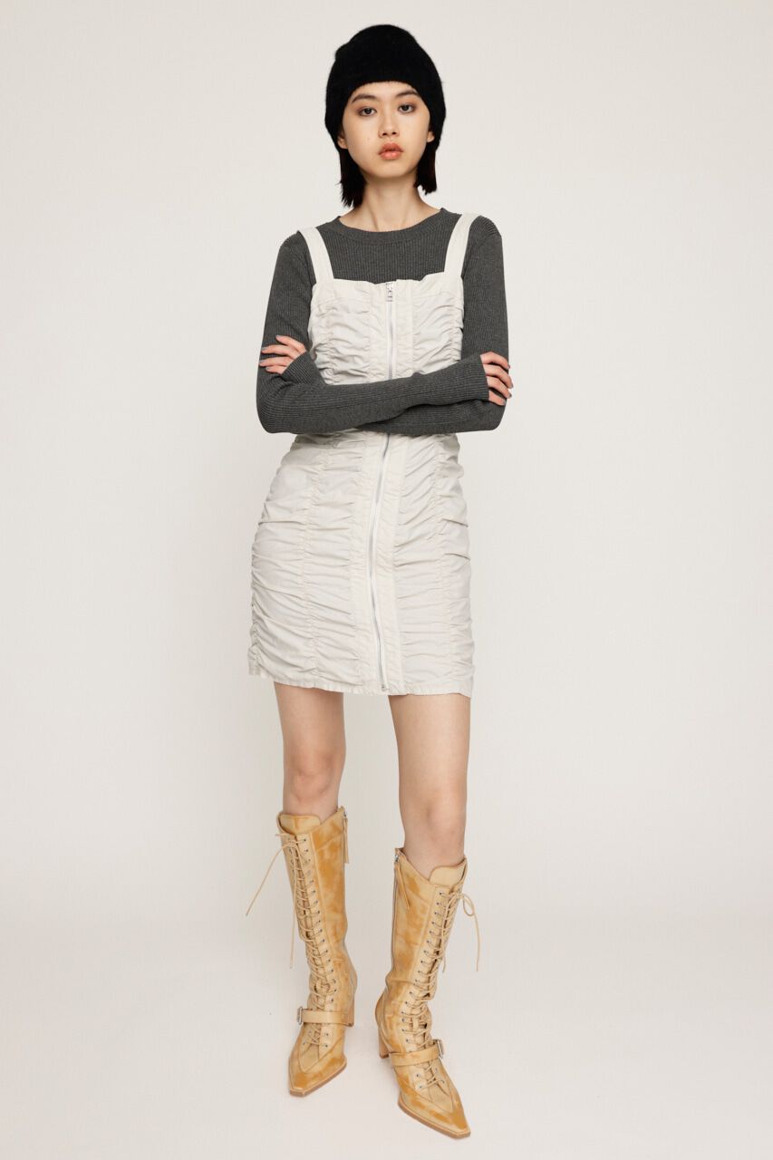 SLY「NYLON GATHER CAMI ショートワンピース」|ワンピース|