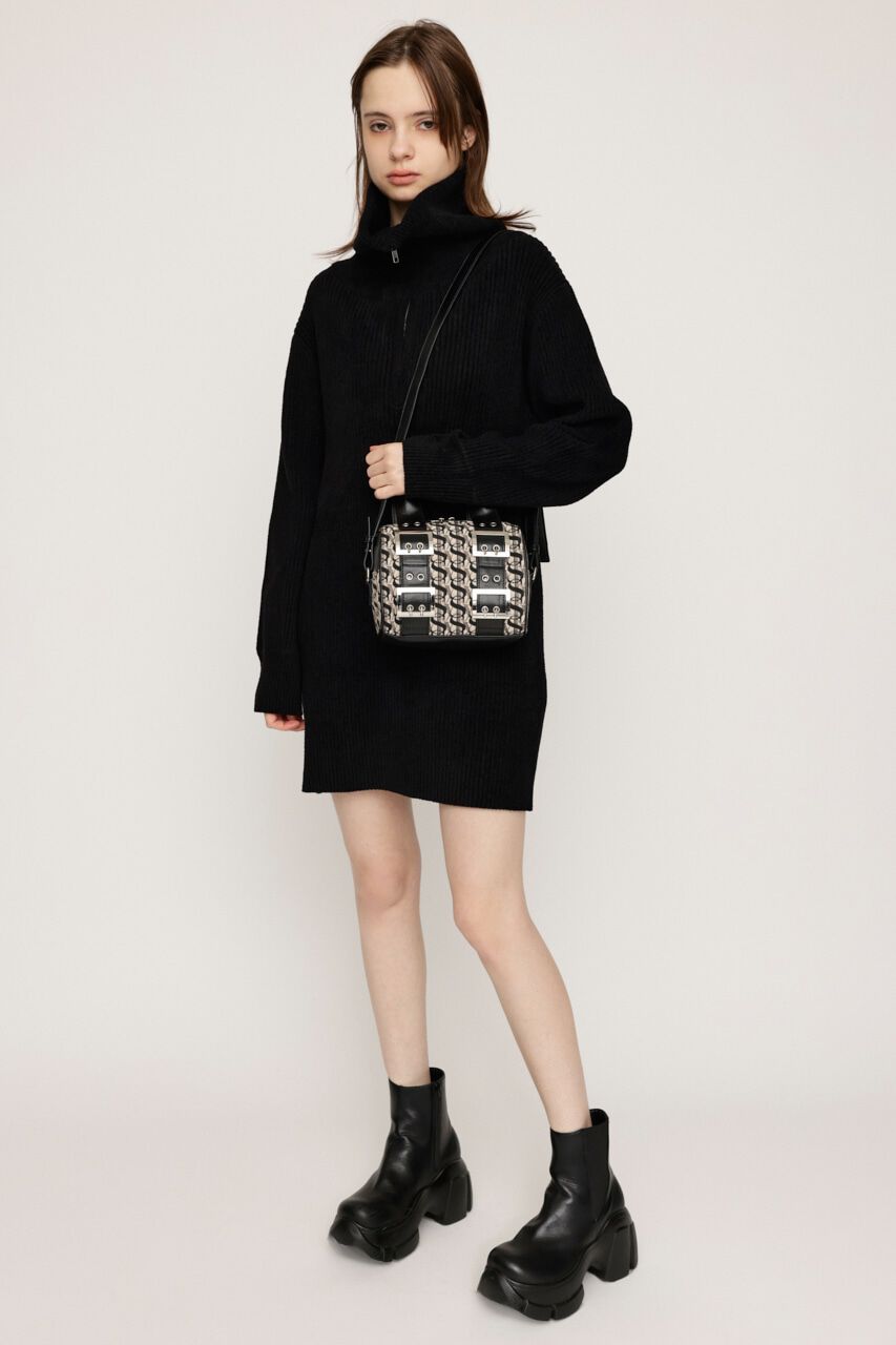 SLY「BIG COLLAR HALF ZIP ショートワンピース」|ワンピース|