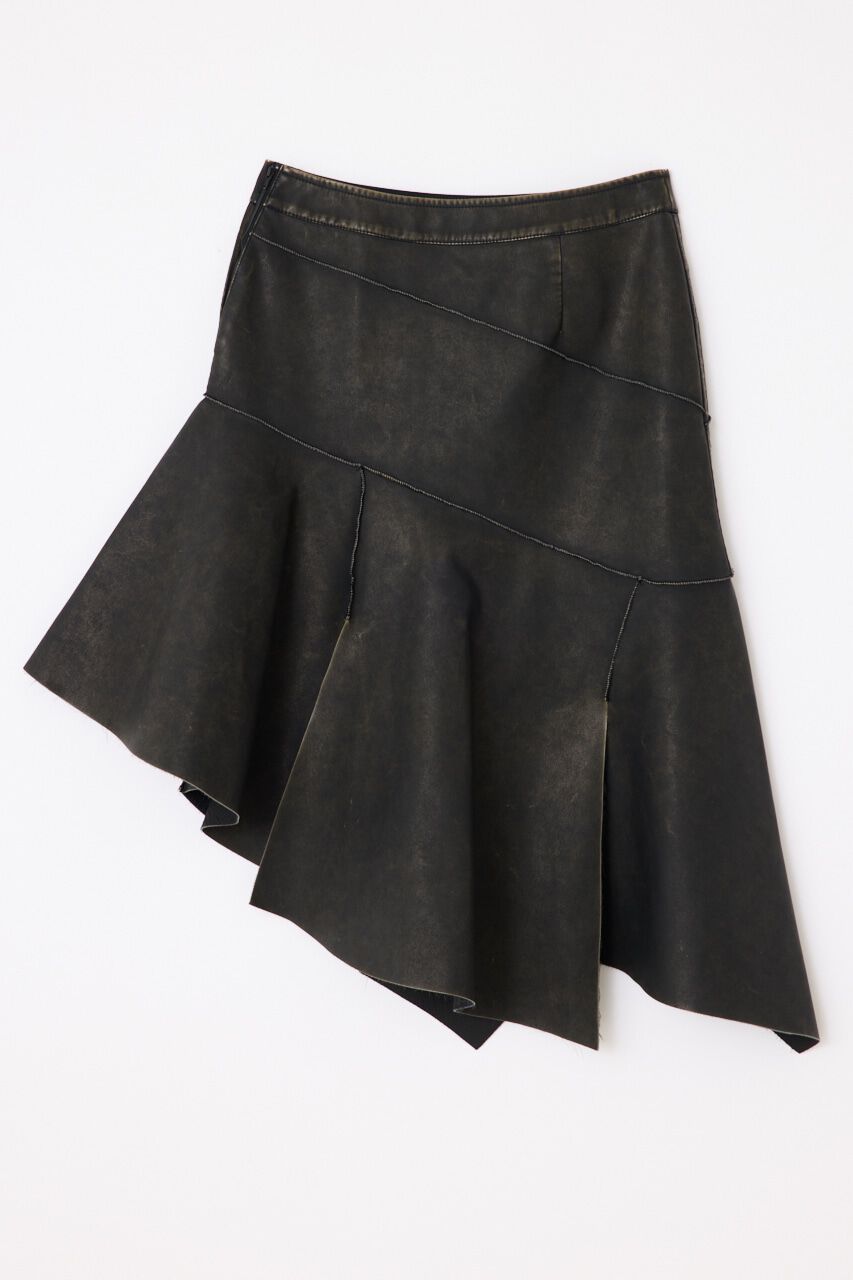 SLY「RANDOM HEM F／LEATHER ミディアムスカート」|スカート|