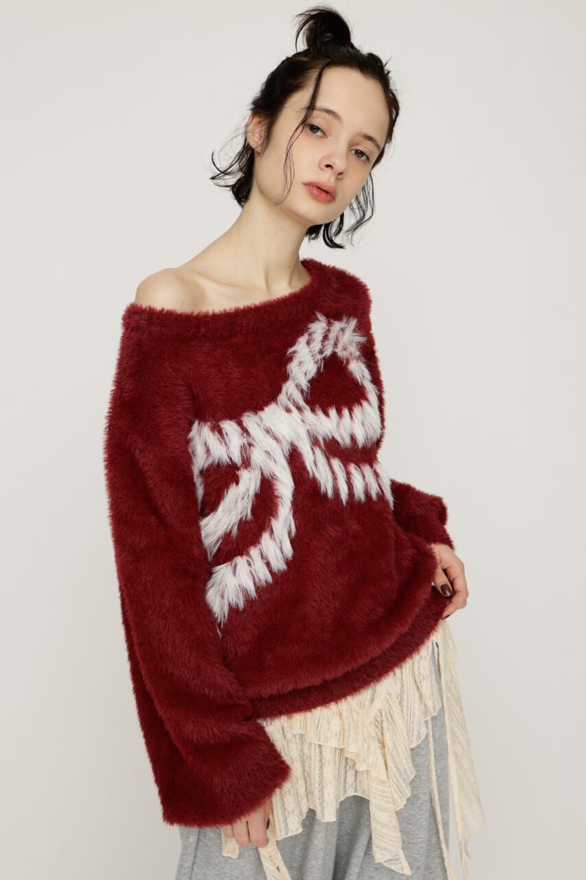 SLY「ONE SHOULDER RIBBON KNIT トップス」|ニット・セーター|