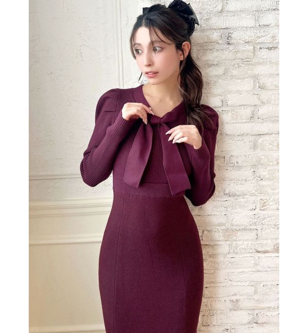 RESEXXY「ボウタイマーメイドニットワンピース」|ワンピース|