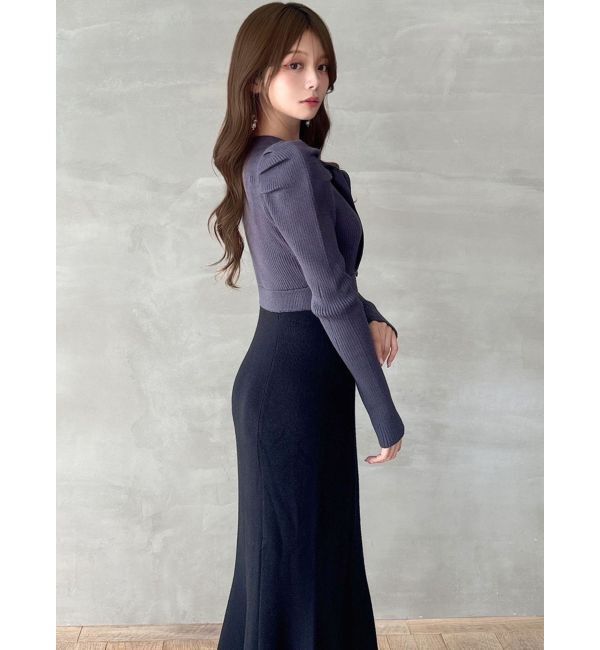 RESEXXY「ボウタイマーメイドニットワンピース」|ワンピース|