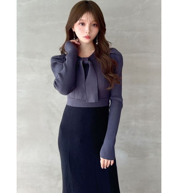 RESEXXY「ボウタイマーメイドニットワンピース」|ワンピース|