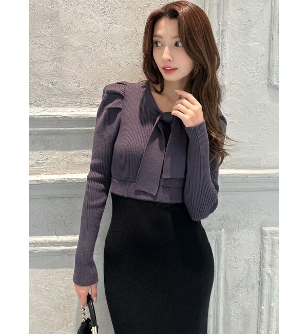 RESEXXY「ボウタイマーメイドニットワンピース」|ワンピース|