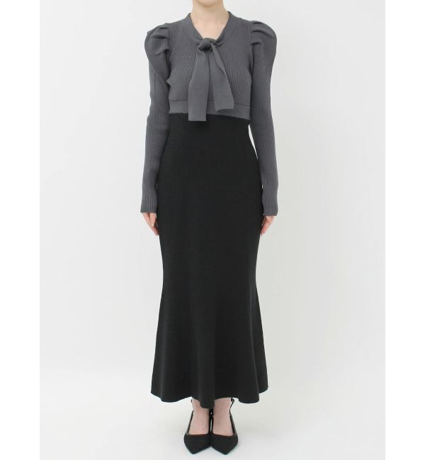 RESEXXY「ボウタイマーメイドニットワンピース」|ワンピース|