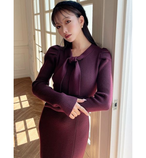 RESEXXY「ボウタイマーメイドニットワンピース」|ワンピース|