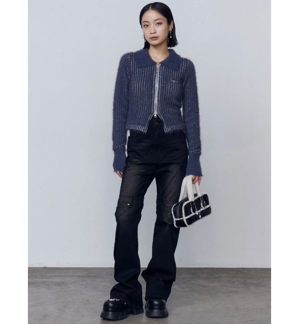 EMODA「ハイカバーフレアパギンス」|デニム|