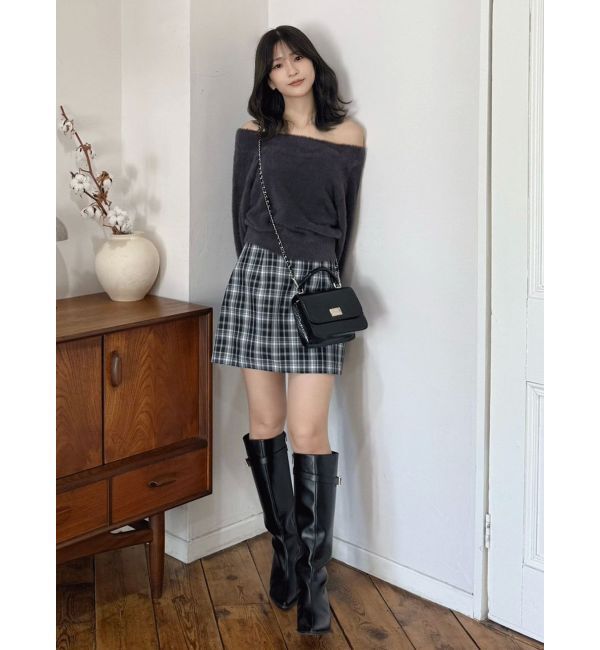 MERCURYDUO「オリジナルチェックプリーツレイヤードスカート」|スカート|