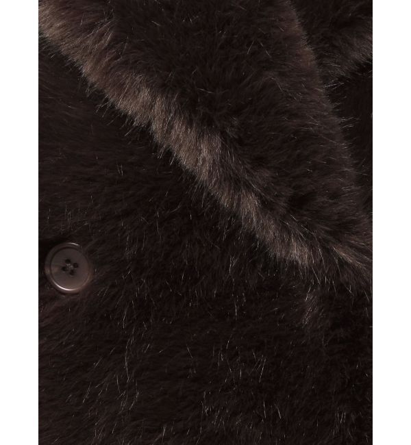 MERCURYDUO「テーラードカラーフェイクファーショートコート」|その他|