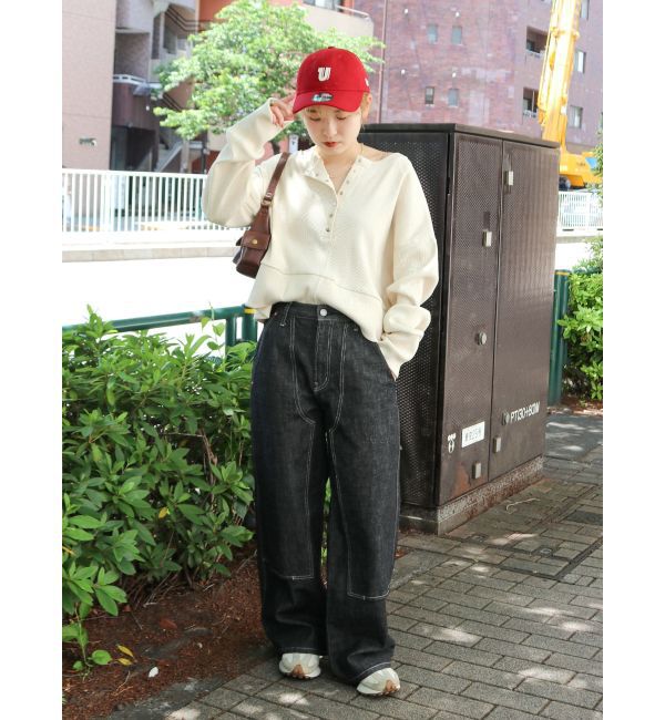 Ungrid「ダブルニーデザインデニム」|デニム|