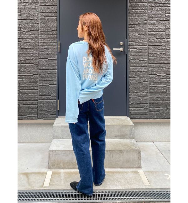 Ungrid「ハイウエストルーズストレートデニム」|デニム|