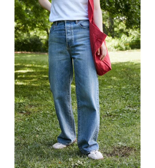 Ungrid「ハイウエストルーズストレートデニム」|デニム|