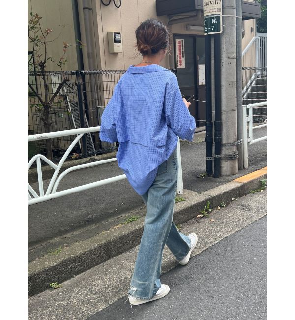 Ungrid「ハイウエストルーズストレートデニム」|デニム|