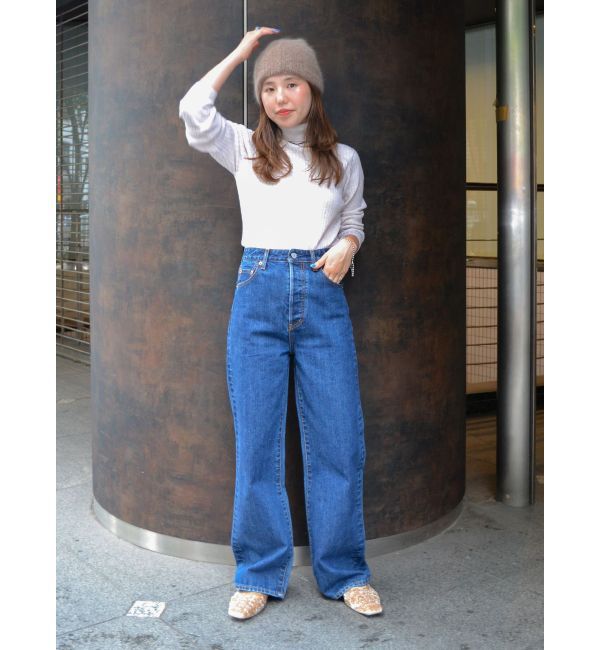 Ungrid「ハイウエストルーズストレートデニム」|デニム|