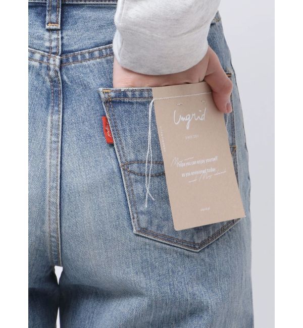 Ungrid「ハイウエストルーズストレートデニム」|デニム|