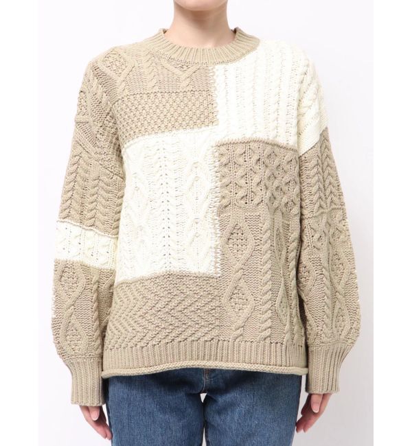 Ungrid「【WEB限定】パッチワークケーブルニット」|ニット・セーター|