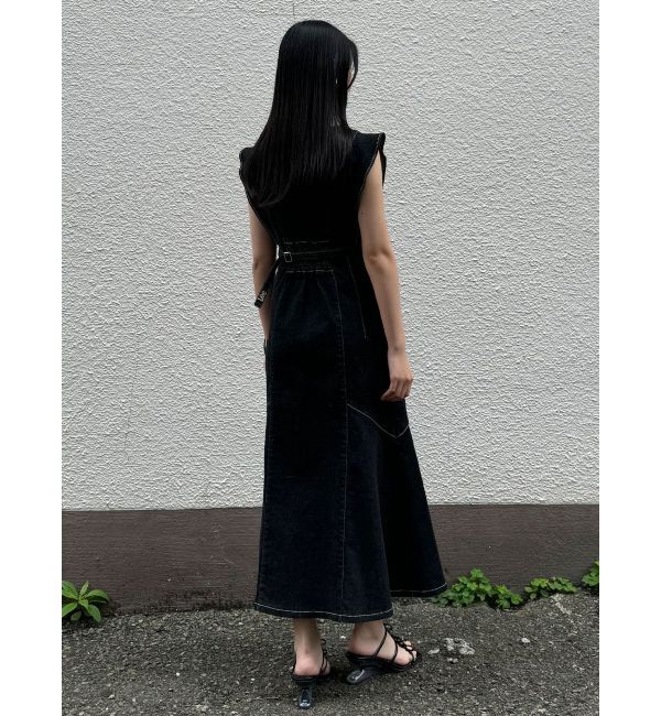 LAGUNAMOON「【Leeコラボ】フレアスリーブデニムワンピース」|ワンピース|