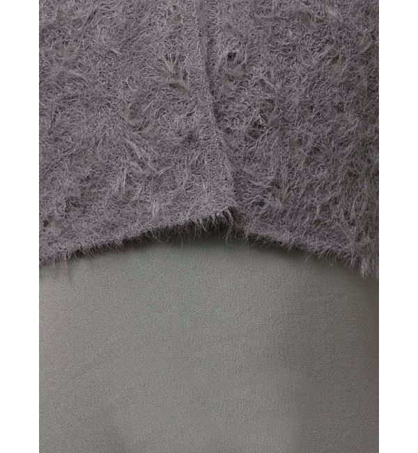 LAGUNAMOON「シャギーニットカーデセットキャミワンピース」|ワンピース|