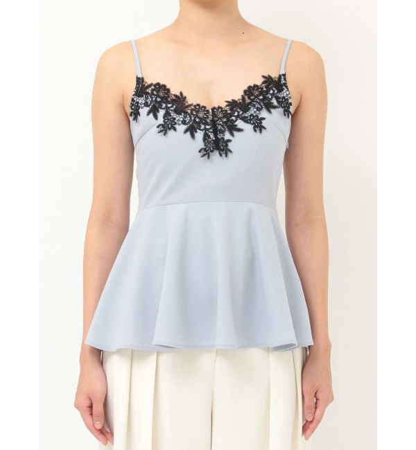 LAGUNAMOON「レースネックペプラムキャミソール」|キャミソール|