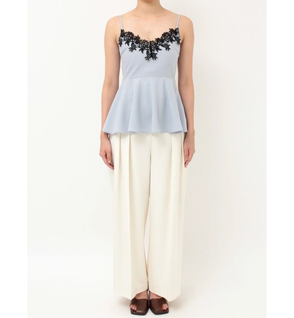 LAGUNAMOON「レースネックペプラムキャミソール」|キャミソール|