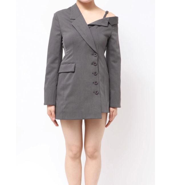 GYDA「asymmetryジャケットワンピース」|ワンピース|