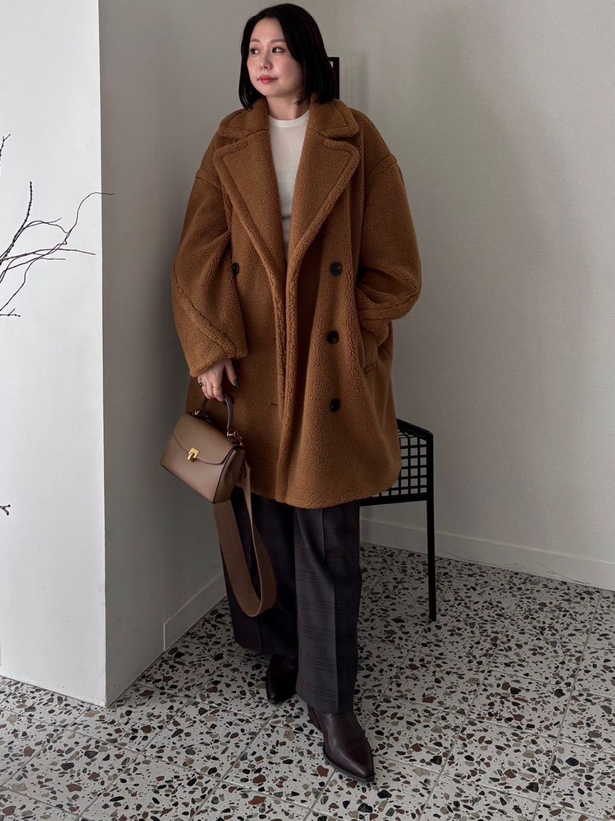 Mila Owen「チェックパターン2タックワイドパンツ」|チノ|