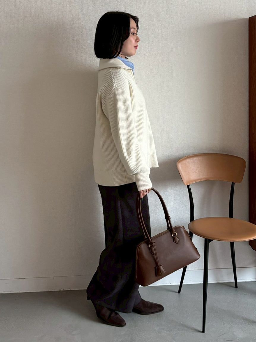 Mila Owen「チェックパターン2タックワイドパンツ」|チノ|