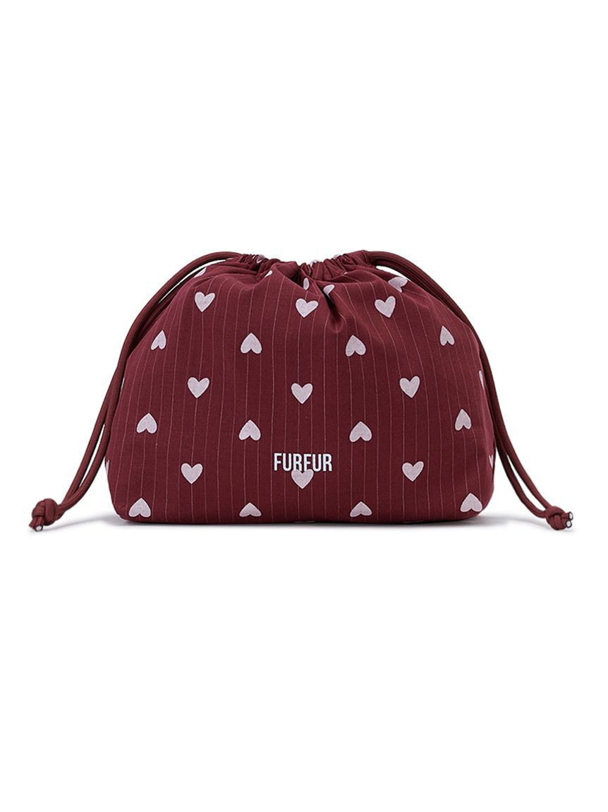 FURFUR「【WEB限定カラー】ロゴプリント巾着ポーチ」|ポーチ|