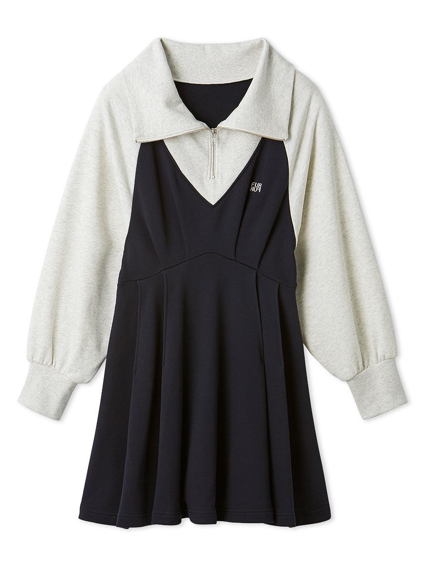 FURFUR「ハーフジップスウェットミニワンピース」|ワンピース|