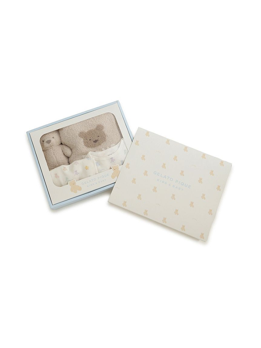 GELATO PIQUE KIDS & BABY「【ラッピング済み】【BABY】ベアブランケット&ぬいぐるみ&ボディースーツ&スタイ4点セット ギフトBOX」|その他ベビー用品|