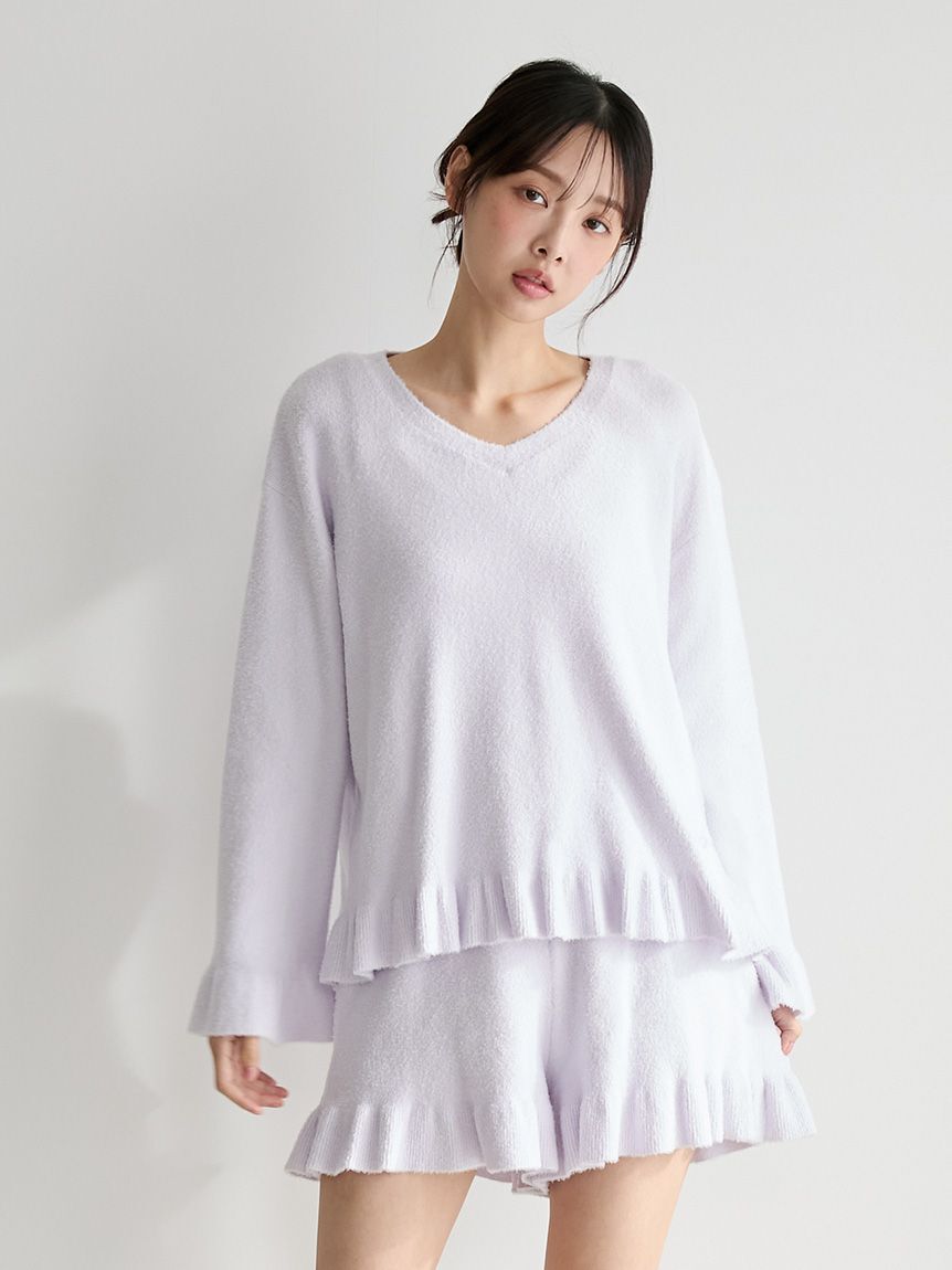 gelato pique「スムーズィーリブフリルショートパンツ」|ルームウェア|LAV