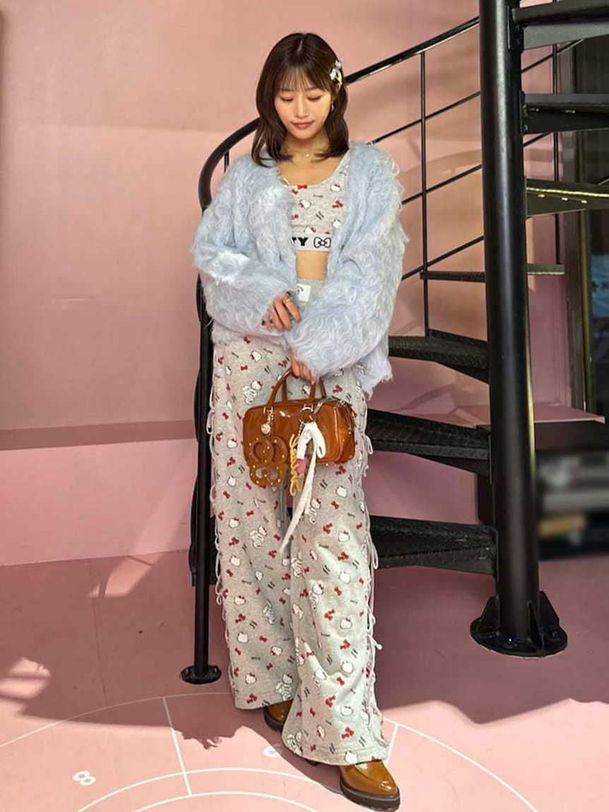 SNIDEL「【HELLO KITTY】レースアップパンツ」|チノ|