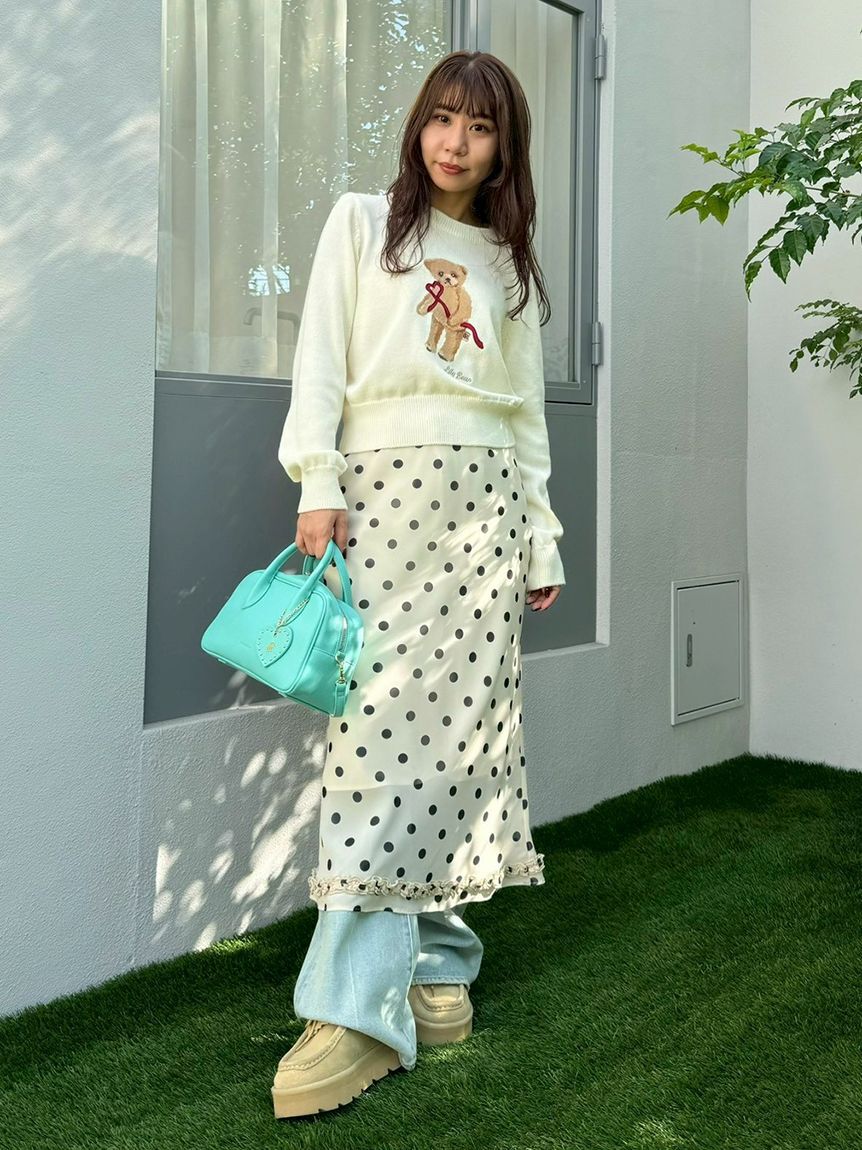 LILY BROWN「プリントシフォンバイアスミディスカート」|スカート|