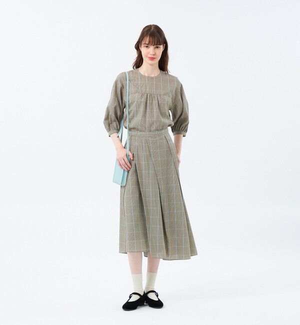 MACKINTOSH PHILOSOPHY「フロントギャザーチェックブラウス」|シャツ・ブラウス|