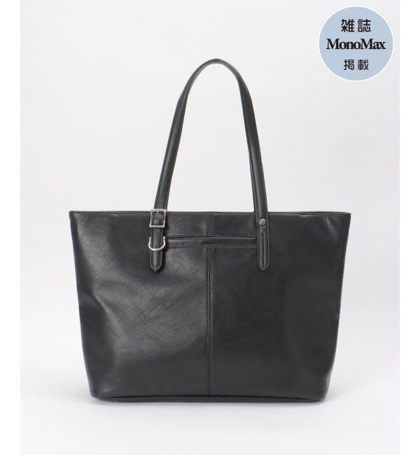 ikka「GPレザータッチトートバッグ」|その他|ブラック