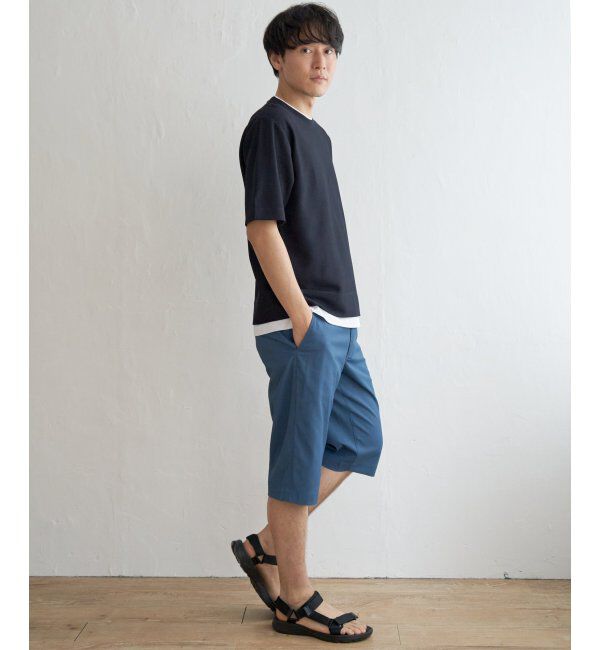 ikka「【吸水速乾】ドライ鹿の子5分袖レイヤードTシャツ」|Tシャツ・カットソー|