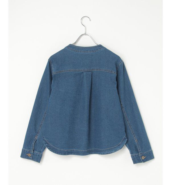 ikka「ストレッチデニムノーカラーシャウター【親子コーデ】」|ブルゾン・スタジャン|