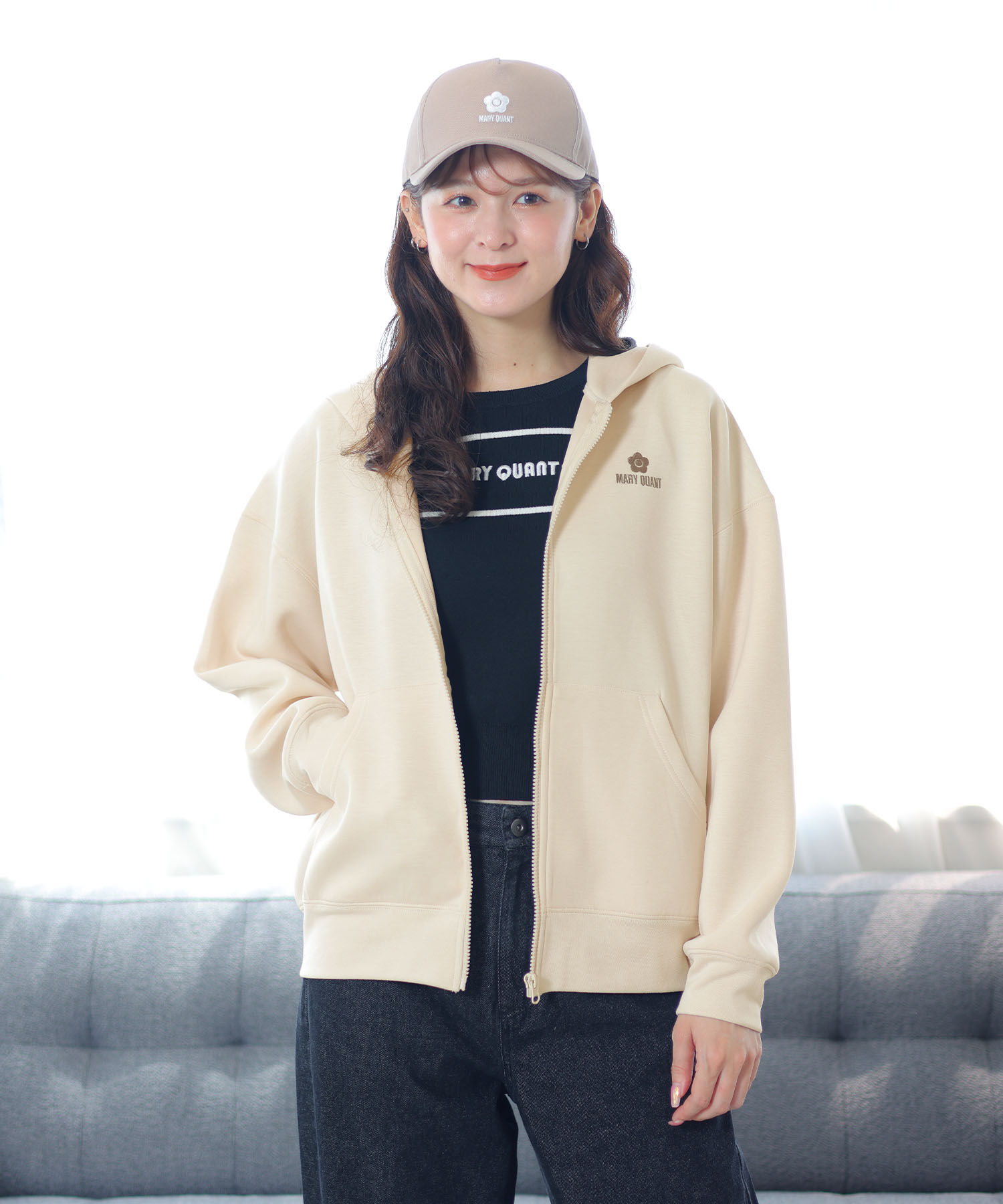 MARY QUANT「ロゴボンディング パーカ」|パーカー|