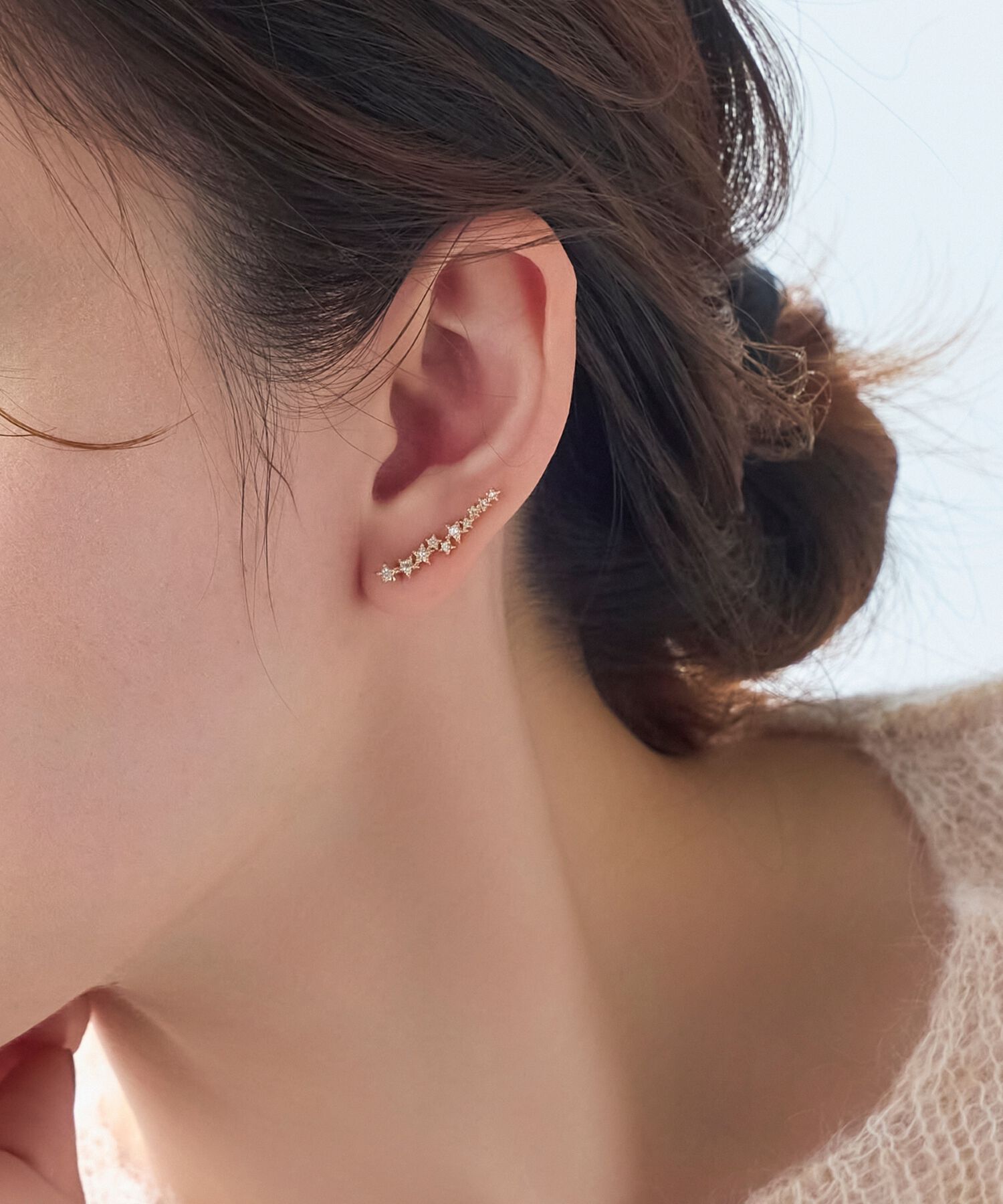 Phoebe「2wayイブニングビジューピアス&イヤリング」|ピアス|ゴールド